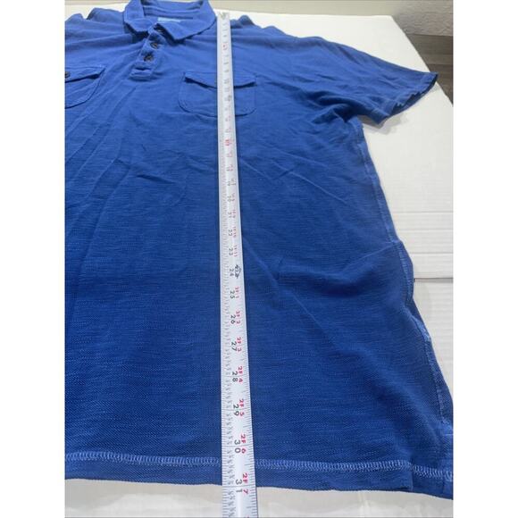Lucky Brand Mens Pullover Knit Short Sleeve Blue Cotton Polo Shirt XXL - Picture 5 of 10